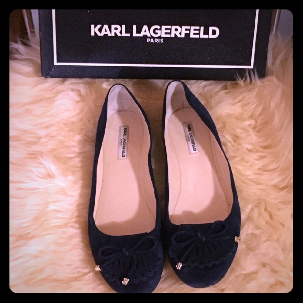 Blue suede loafers